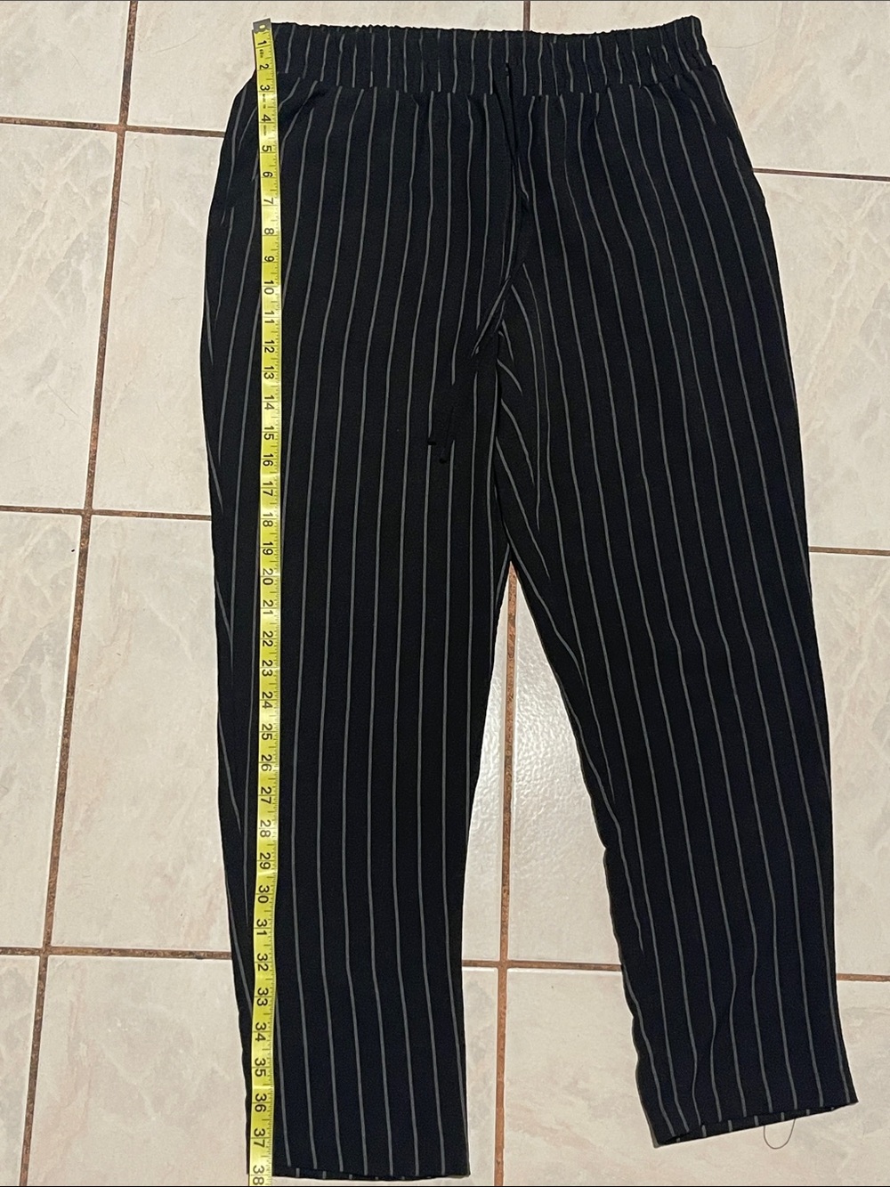NYCC Black Pinstripe Straight-Leg Women's Pants